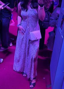 Pattern Dress with Slit