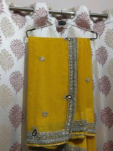 Heavy Work Yellow Saree💛