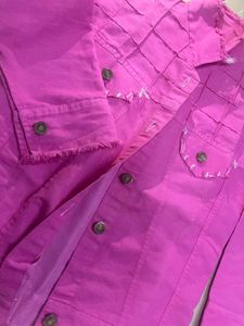 Hot Pink Denim Jacket