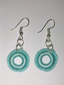 Aqua Blue Hoop Earrings – Lightweight &amp; Elegant