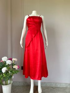 Red Satin Dress
