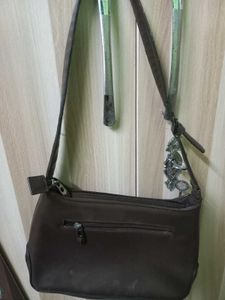 Vintage Brown Leather Shoulder Bag