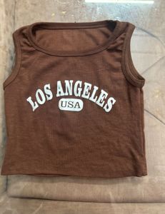 Coffee Brown Crop Top