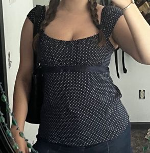 Hollister Polka Dot babydoll top✨