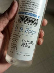 Plum Toner &amp; Face Cream