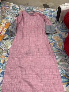 Pink & Grey Cotton Dress