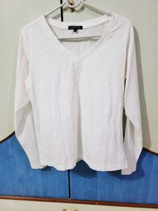 CHEMISTRY WHITE FULL SLEEVES TOP