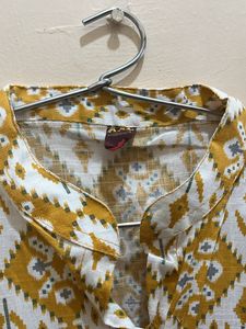 Yellow Short Kurti Top