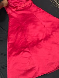 Bold Red Midi Gown Dress