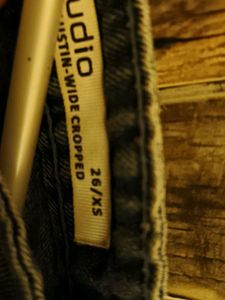 AUSTIN WIDE CROPPED Denim Jeans XS