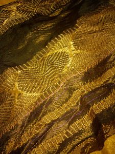 Yellow Patterned Fabric Saree
