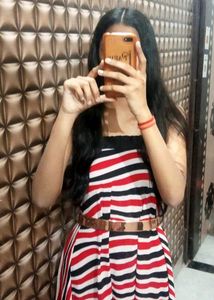 Striped Ethnic Skirt And Blouse