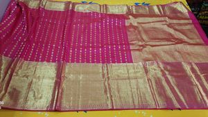 Pink &amp; Gold Kanjivaram Saree