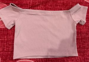 H&amp;M Off-Shoulder Crop Top
