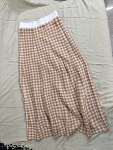 Checkered Midi Skirt