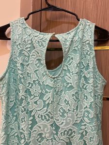 Mint Lace Sleeveless Dress