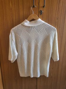 M&amp;S knit collared top