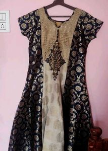 Elegant Blue &amp; Gold Kurta