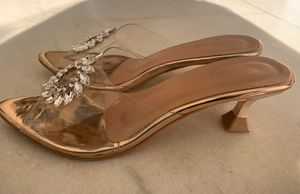 Rose gold transparent heels❤️