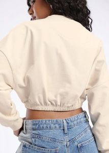 “New “Cropped Graphic Sweatshirt