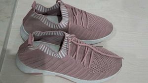 Pink Knit Sneakers never used