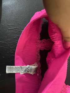 Ribbed pink bralette