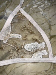 Floral Applique Bikini Top