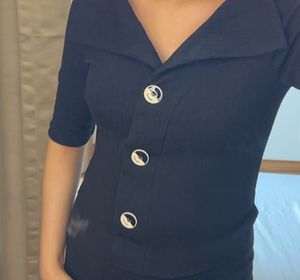 Combo Shorts And Big Collar Top For Women