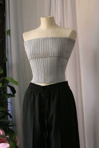 Bershka Silver Tube Top
