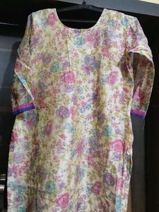 Floral Print Churidar Suit Set