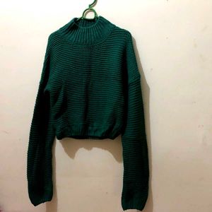 Long Sleeves Dark Green Sweater