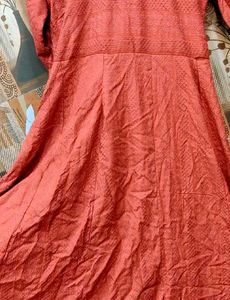 Brand New Rust Schiffli Dress LARGE/XL