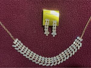 Elegant Crystal Necklace & Earring Set