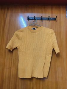 Mustard High Neck Top