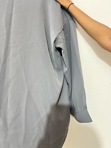 Gray Button Down Tunic