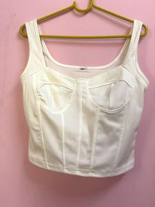 White corset top