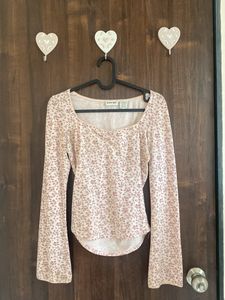 Pink Sweetheart Neck Top