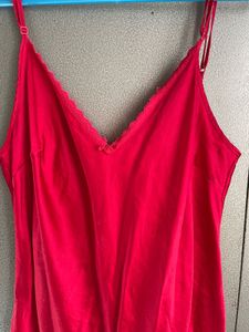Red Camisole Slip Dress
