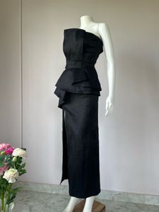 Black Slit Dress