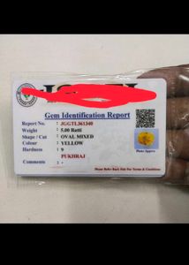 5.00 Ratti High Quality Yellow Sapphire (Pukhraj)