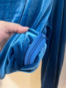 Blue Velvet Long Sleeve Top