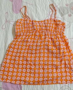 Orange Y2k Top