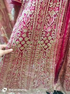 Bridal Heavy Embroidered Pink Gown