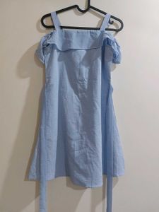 Cute Blue Cold Shoulder Dress from AND