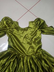 Olive Green Satin Top