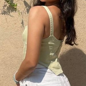 Zara Sage Green Corset Top