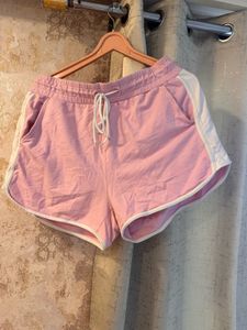 Cute Pink Casual Shorts, Waist- 34