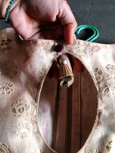 eligent ethnic wear frock with pattu fabric