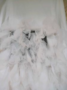 White Couture Fur Dress