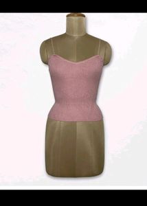 🌸 Today's Sale🌸 Solid Baby Pink Ribbed Crop Top